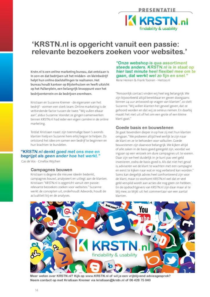 KRSTN.nl bedrijfsverhaal Promotieartikel in opdracht van KRSTN.nl.